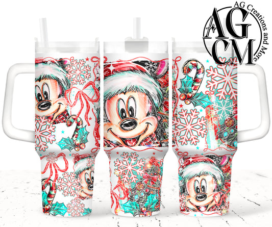 Christmas Boy Mouse  40oz Tumbler Digital Png