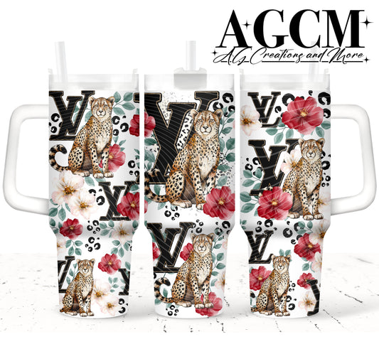 Cheetah  Boujee 40oz Tumbler Digital