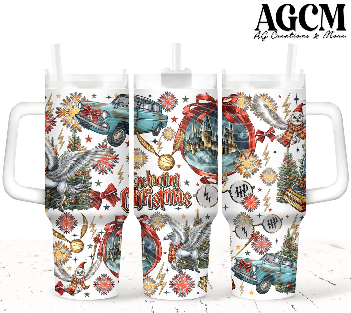 Enchanting Christmas 40oz Tumbler Digital Png