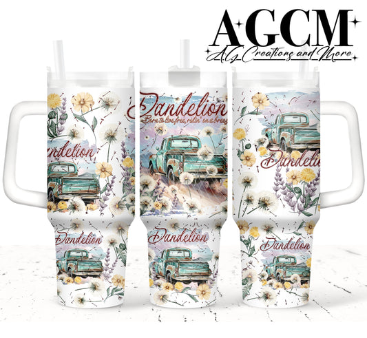Dandelion 40oz Tumbler Digital