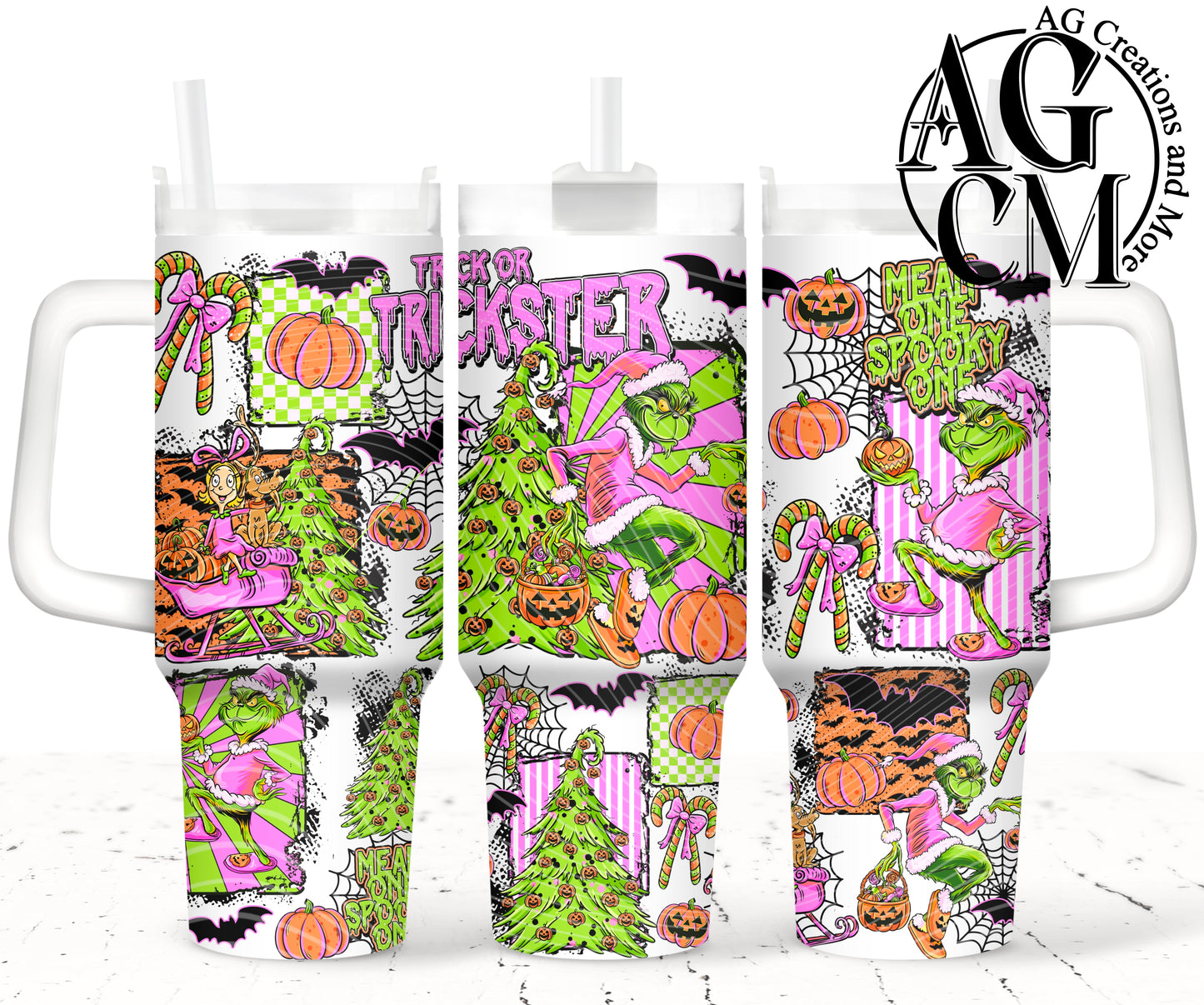 Green Trickster 40oz Tumbler Digital Png