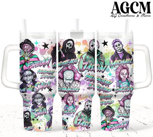 40oz Horror Squad Tumbler Digital Png