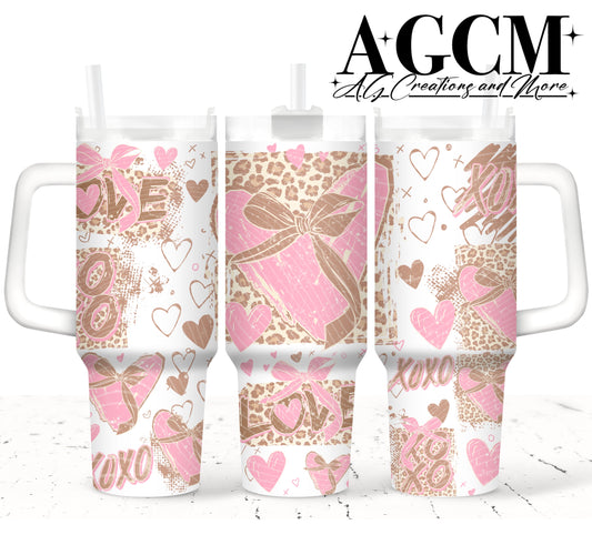 Cheetah Love  40oz Tumbler Digital