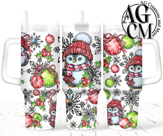Penguin 40oz Tumbler Digital Png