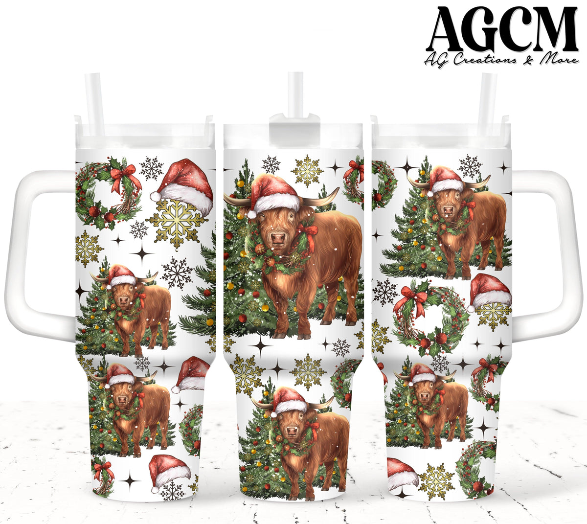 40oz Moody Christmas Tumbler Digital Png