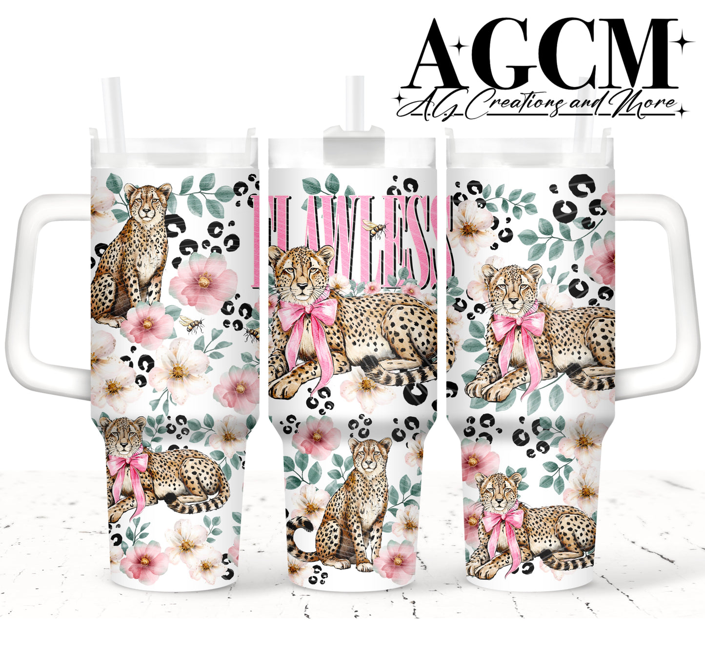 Cheetah Flawless 40oz Tumbler Digital