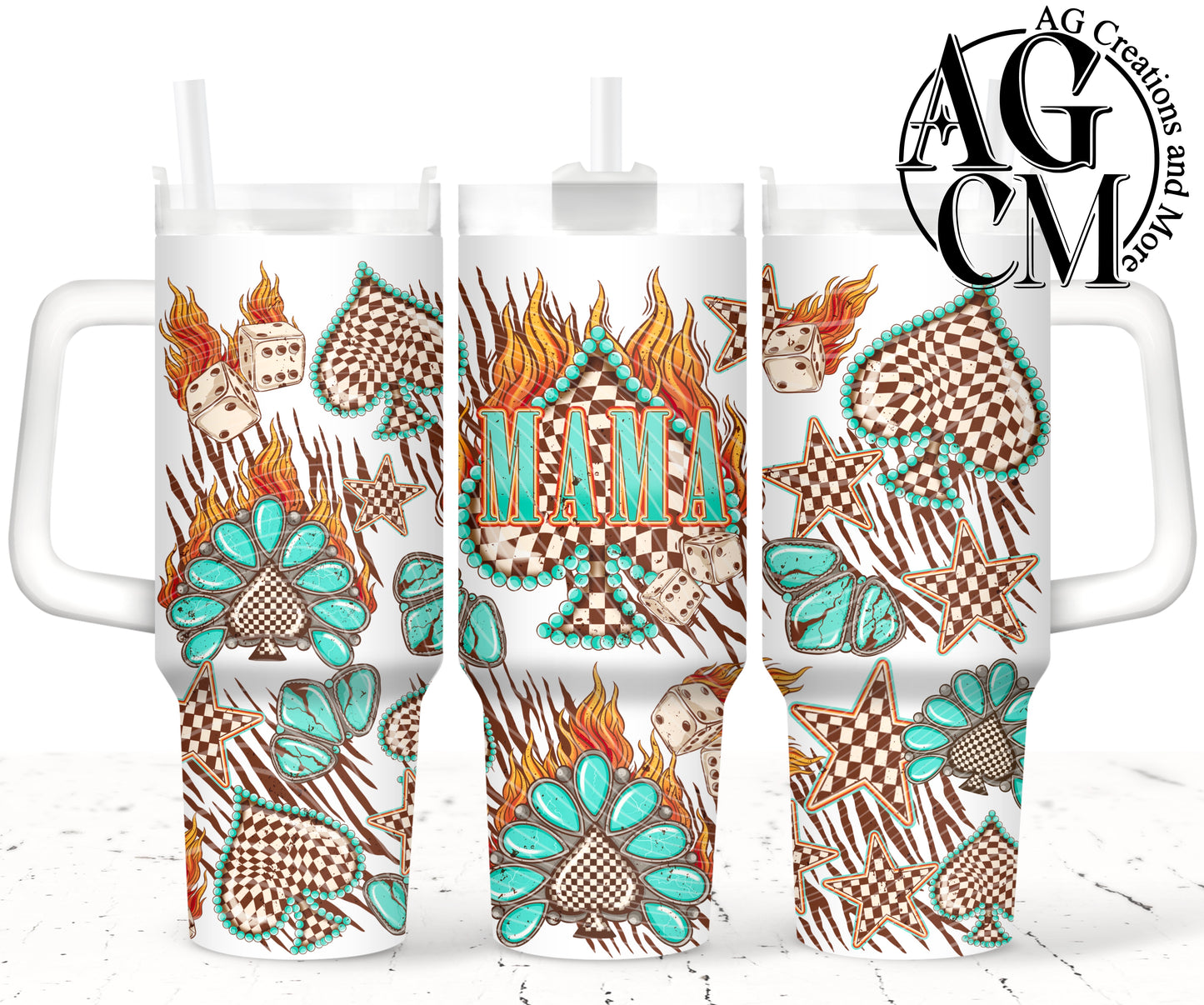 Spade Mama 40oz Tumbler Digital Png