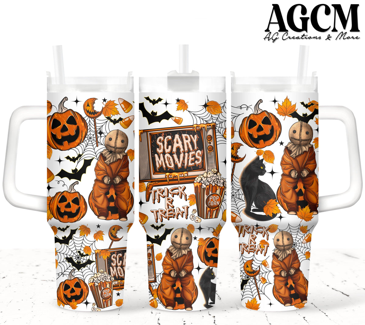 40oz Spooky Movie  Tumbler Digital Png