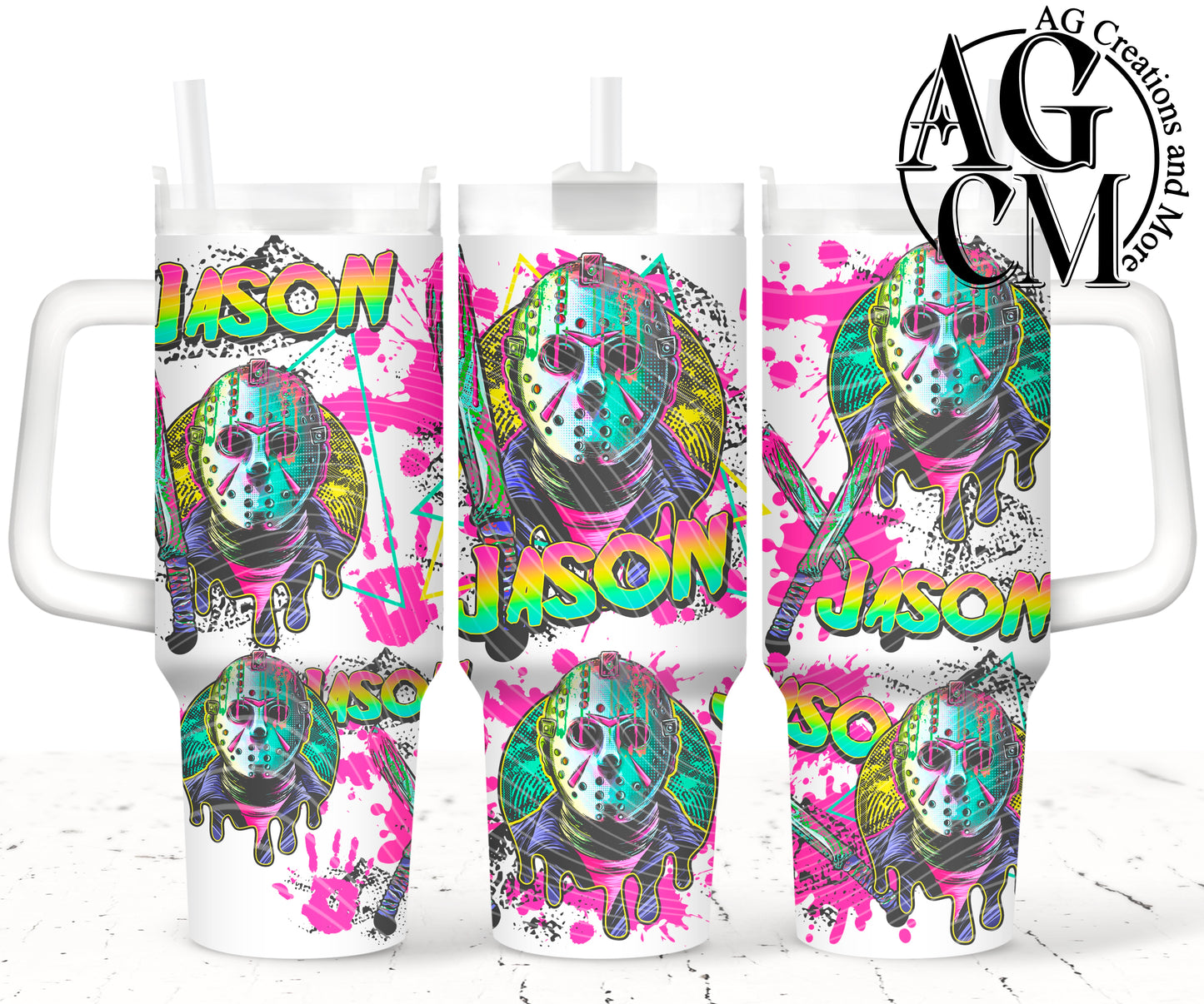 90s Jason 40oz Tumbler Digital Png