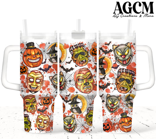 Vintage mask 40oz Tumbler Digital Png