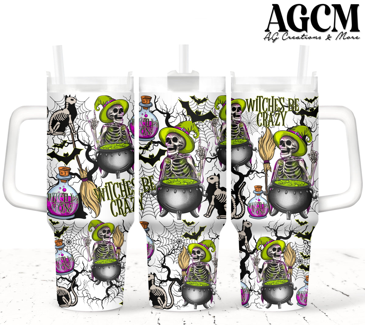 Witches be crazy 40oz Tumbler Digital Png