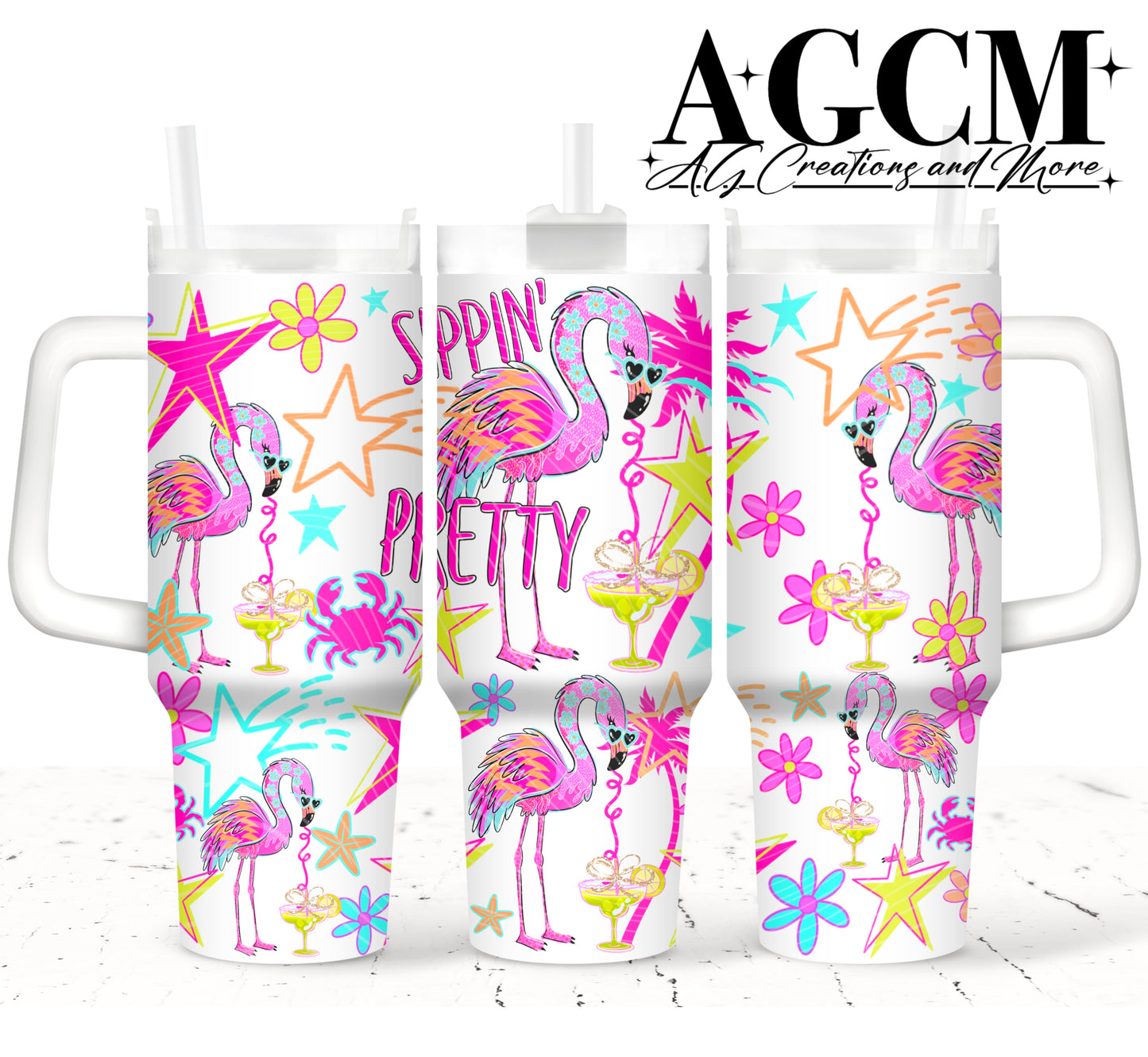 Sippin' Pretty 40oz Tumbler Digital