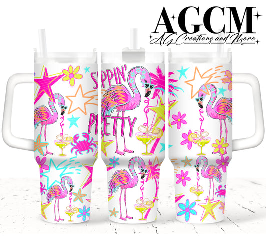 Sippin' Pretty 40oz Tumbler Digital