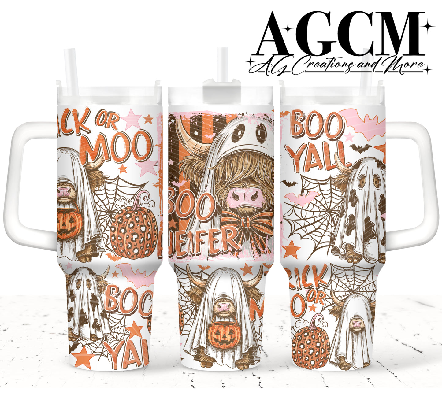 Boo Heifer 40oz Tumbler Digital