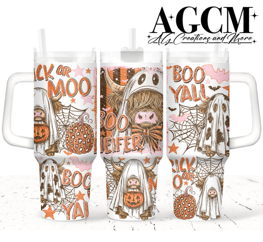Boo Heifer 40oz Tumbler Digital