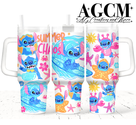 Summer Chaos 40oz Tumbler Digital
