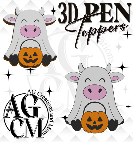 Ghost cow 3D Pen Toppers (wholesale)