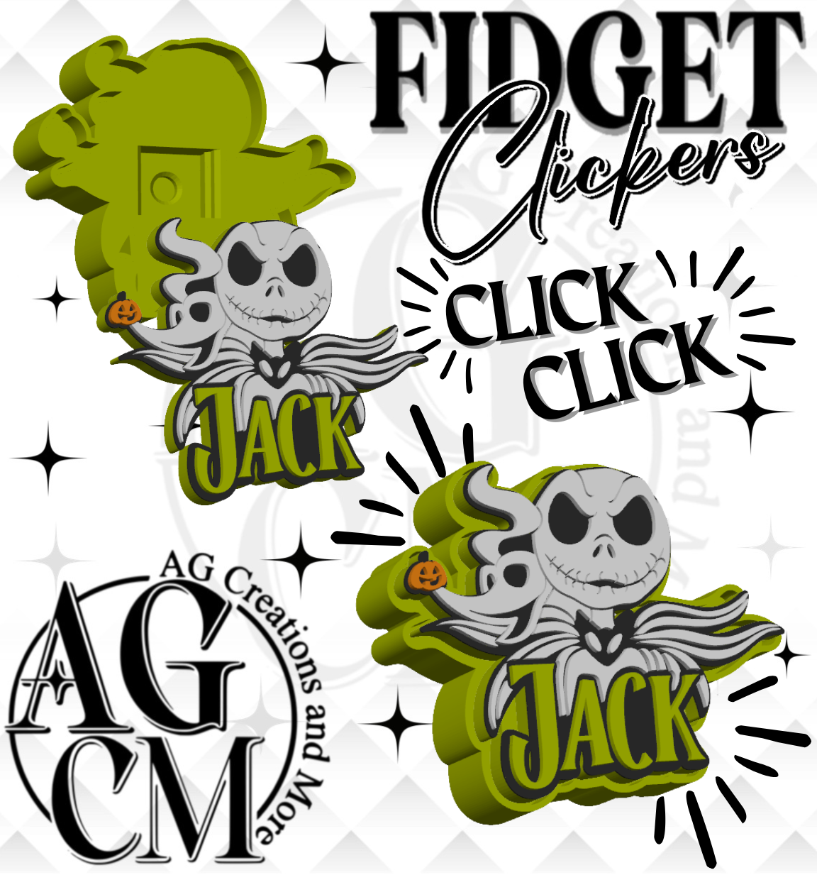 J-NBC 3D Fidget Clickers STL / 3MF Files