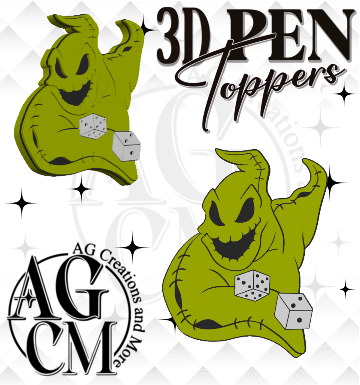 Green Boogey 3D Pen Toppers (wholesale)