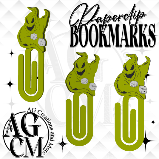 Green Boogey 3D Paperclip / Bookmarks (wholesale)