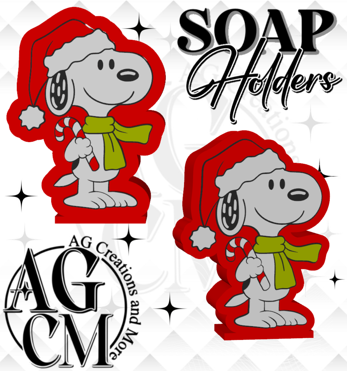 Christmas Dog 3D Soap Holders (wholesale)