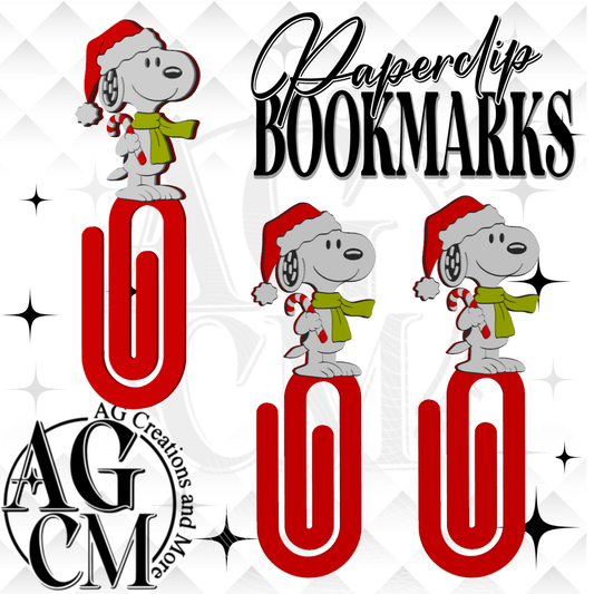Christmas Dog 3D Paperclip / Bookmarks (wholesale)