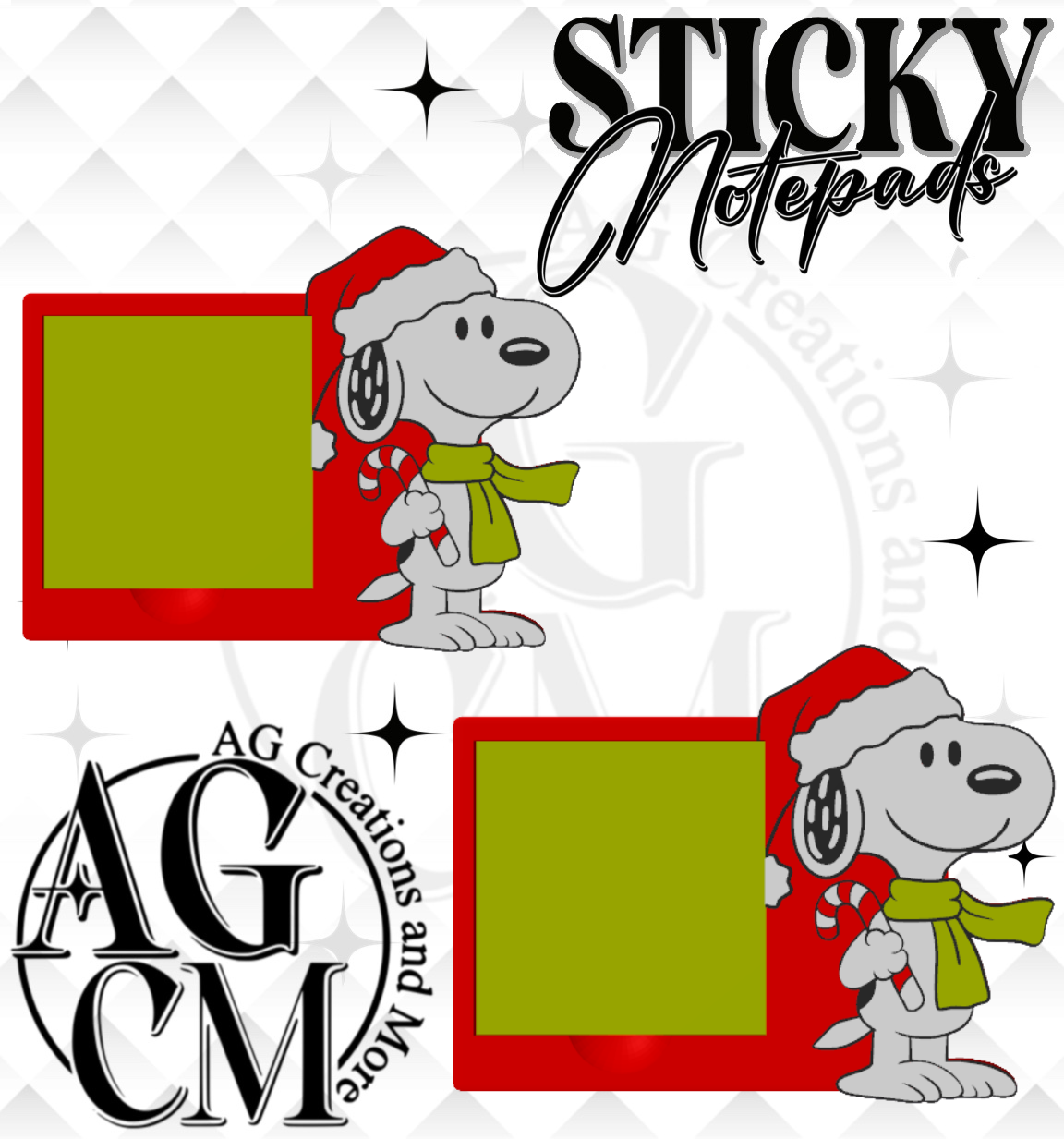 Christmas Dog 3D Sticky Notepad (wholesale)