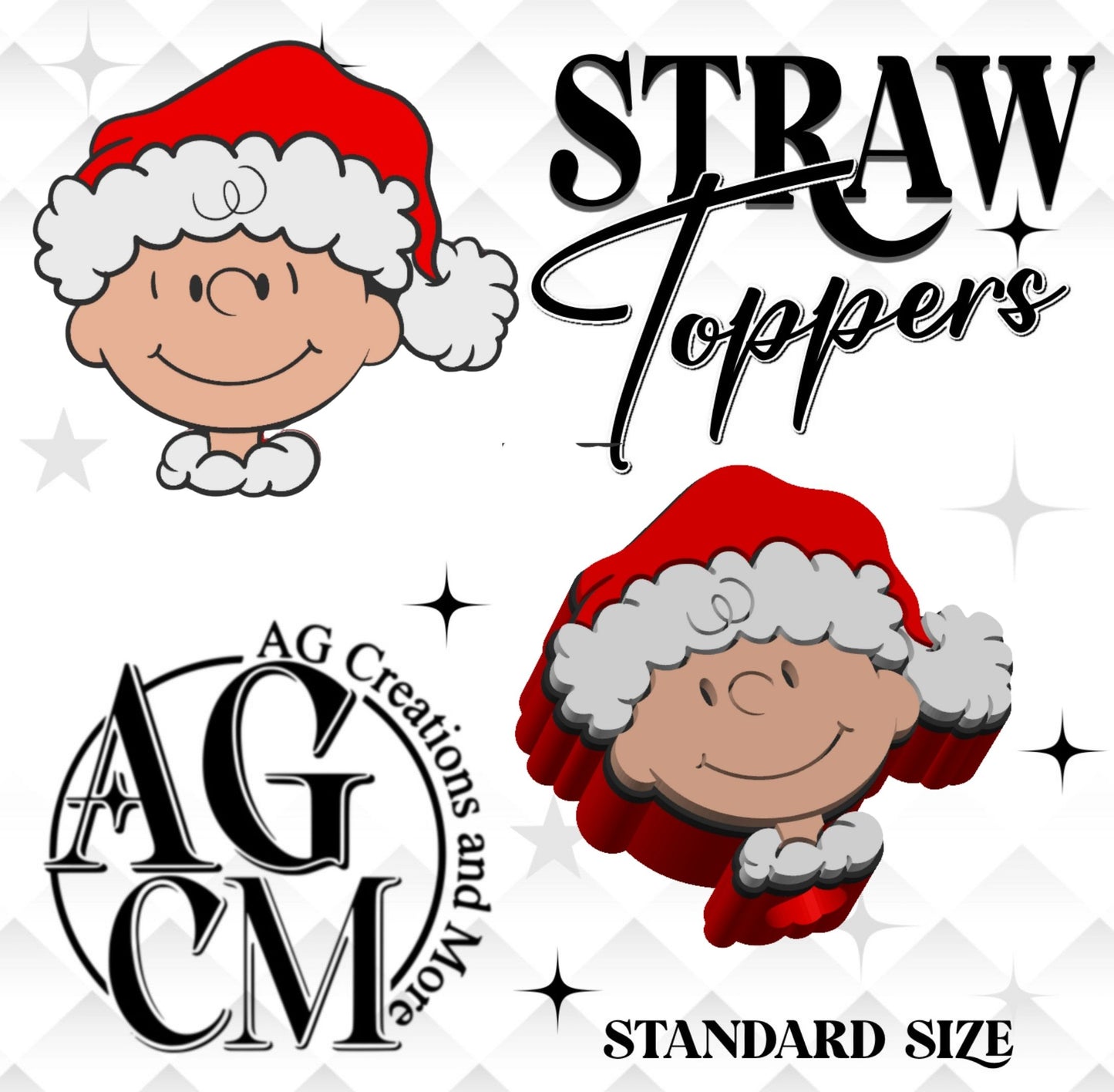 CB 3D Straw Toppers