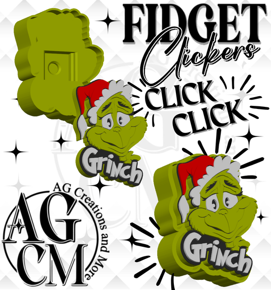 Green Man 3D Fidget Clickers (wholesale)