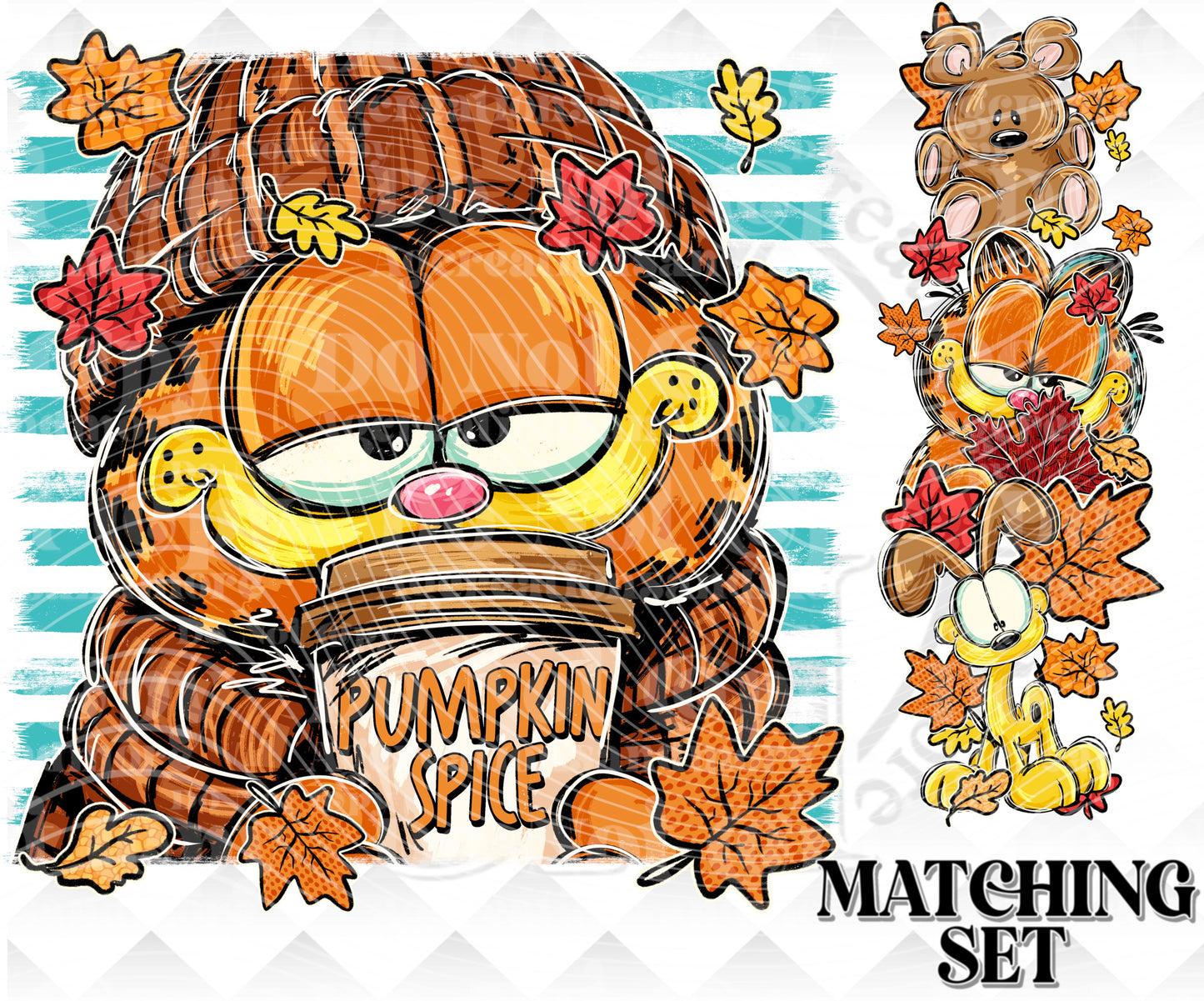 Fall Orange Cat Pumpkin Spice Download png design