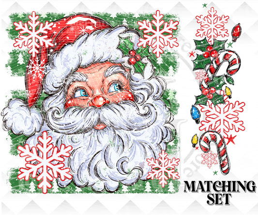 Santa set Digital Download PNG