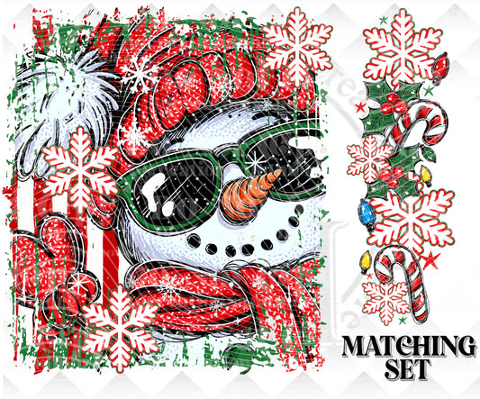 Red Snowman Digital Download PNG