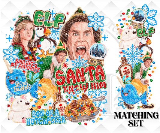 Santa I know him set Digital Download PNG