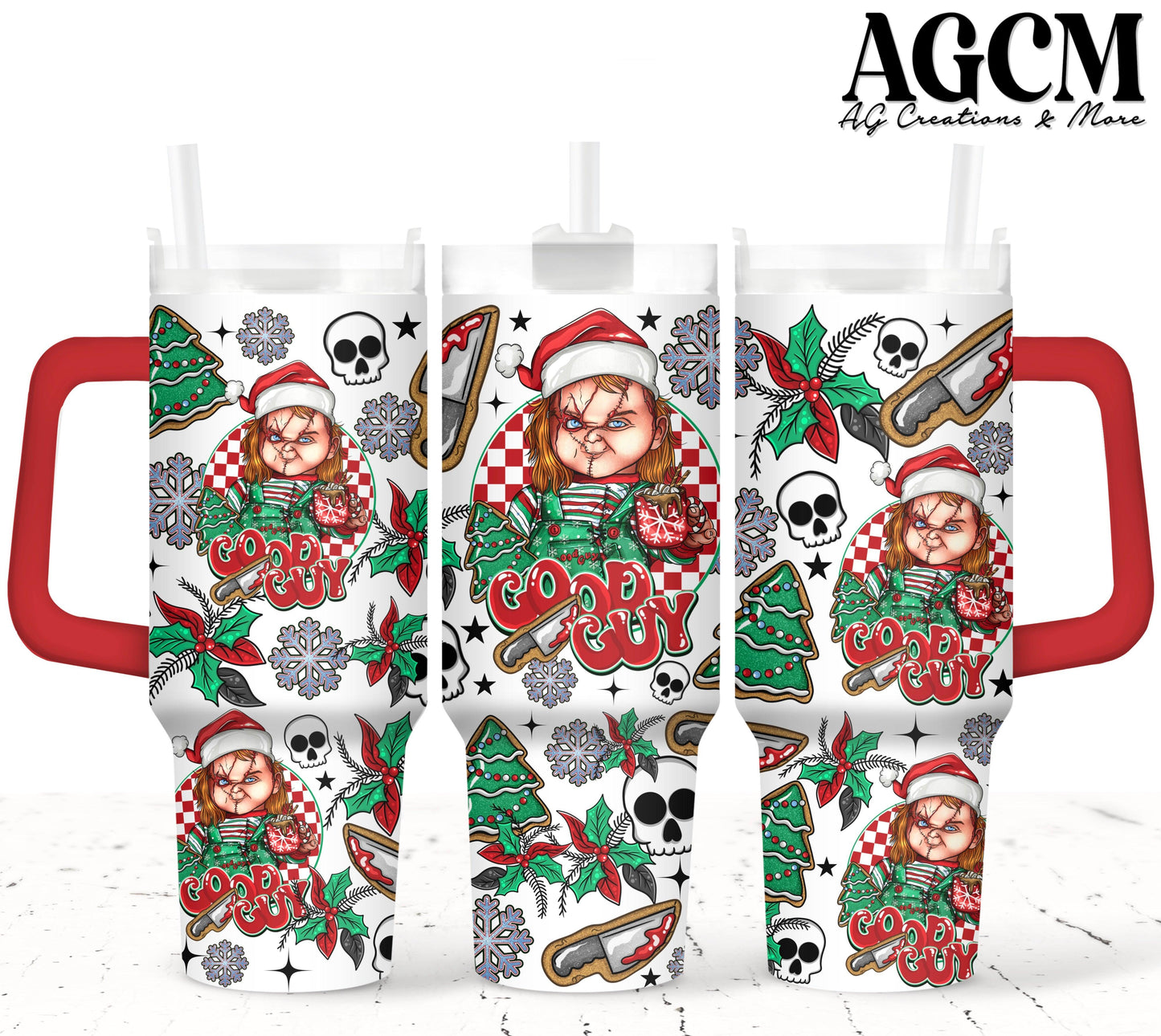 40oz Good Guy Tumbler Digital Png Christmas