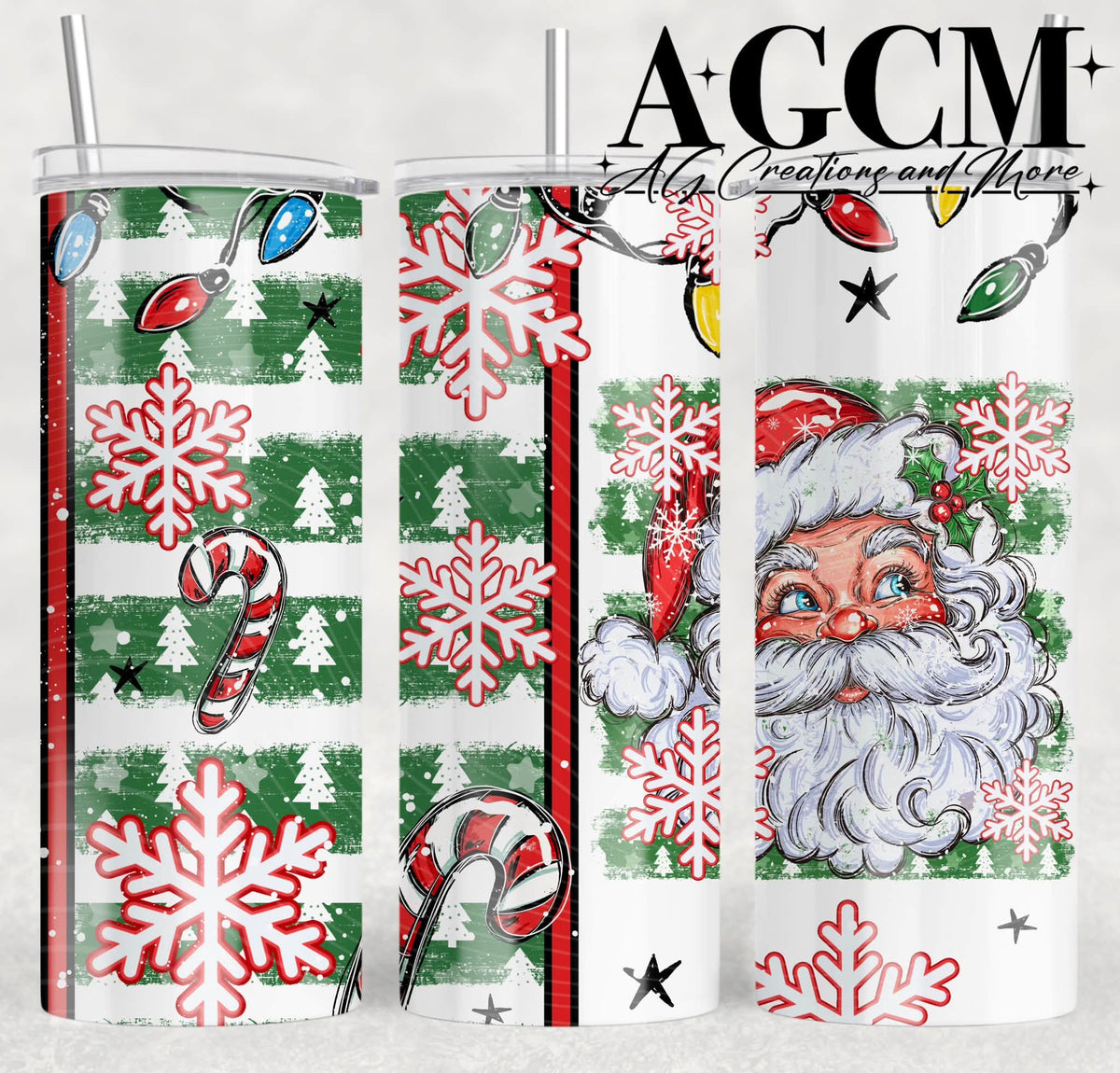 Santa 20oz Tumbler Design | Instant PNG Digital File