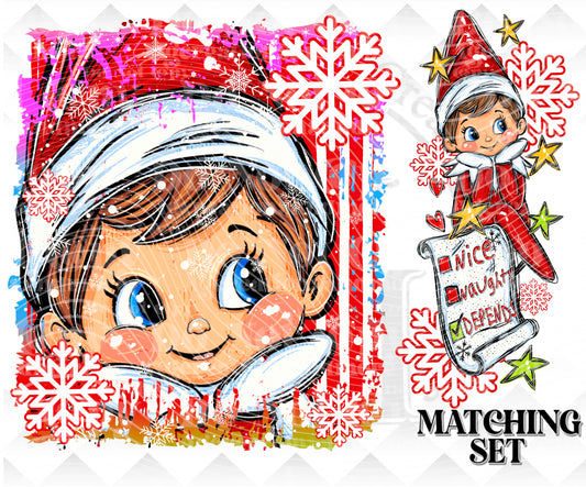 Elf Selfie Digital Download PNG