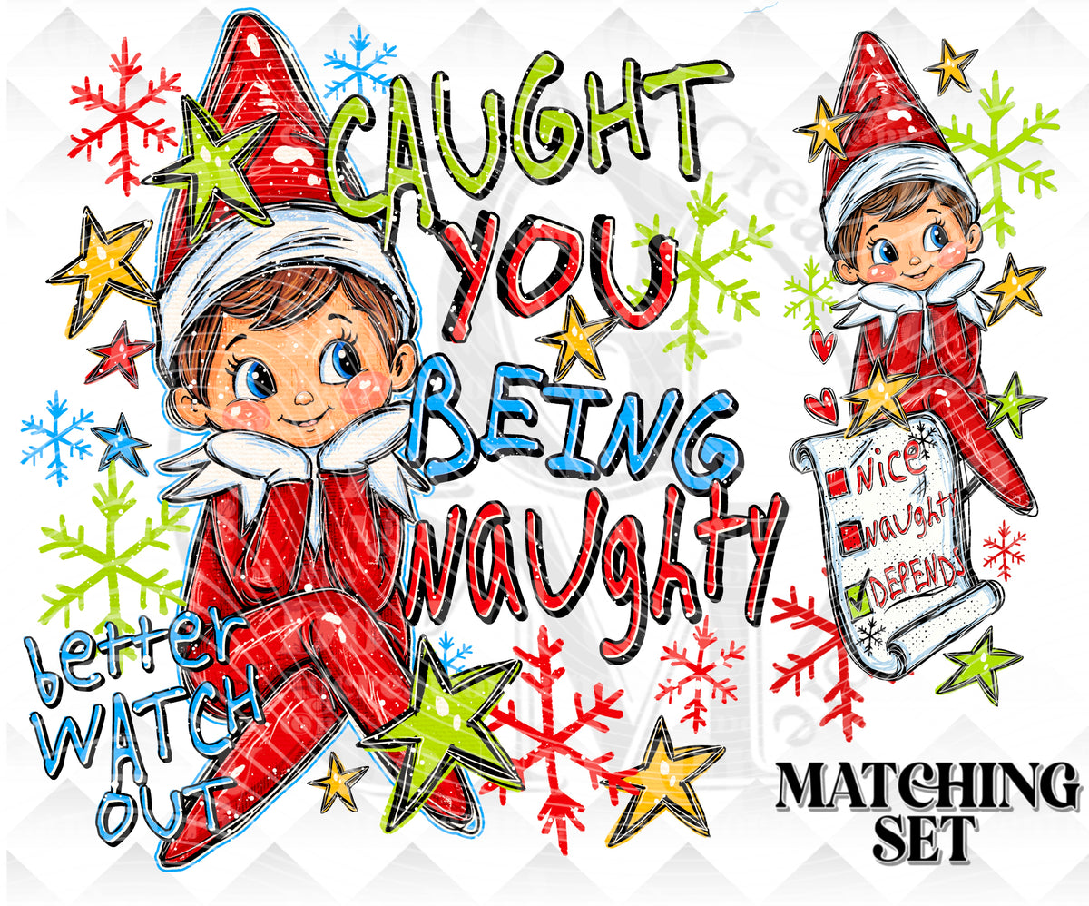 Naughty Elf Digital Download PNG