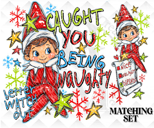 Naughty Elf Digital Download PNG