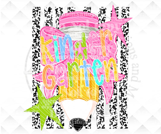 Kindergarten Pencil Digital Download png design