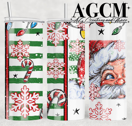Santa 20oz Tumbler Design | Instant PNG Digital File