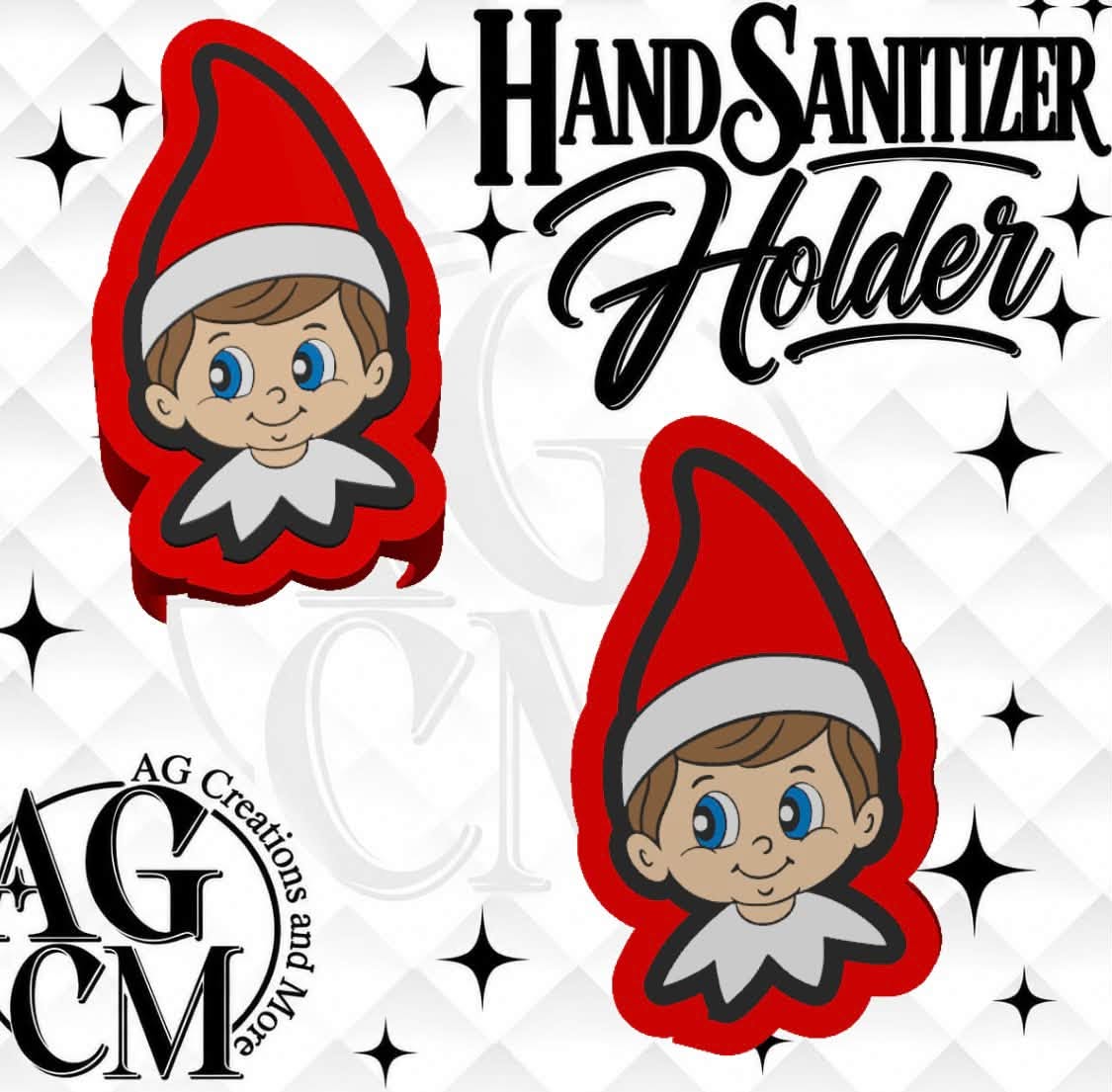 Boy Elf 3D Hand Sanitizer Holder 3MF File