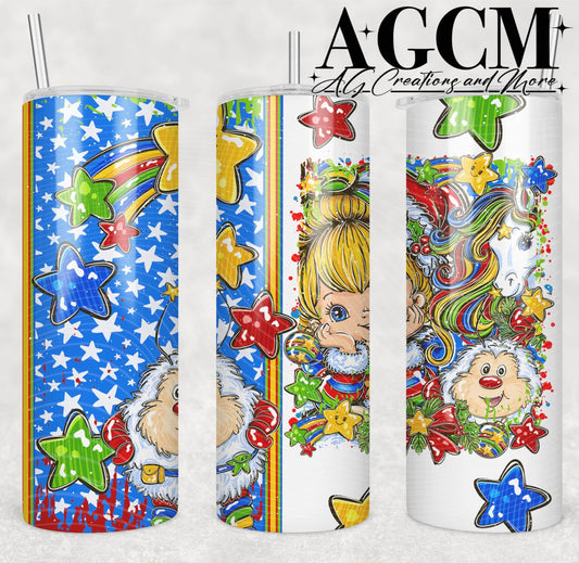 Rainbow Girl Christmas 20oz Tumbler Design | Instant PNG Digital File