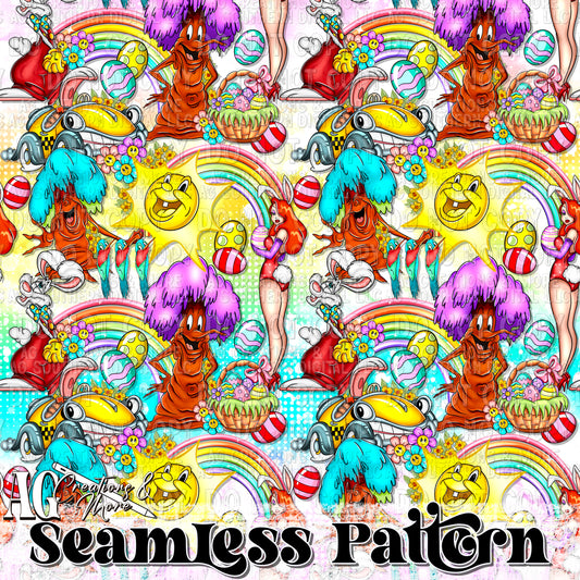 Roger and Jess Easter Seamless Pattern
