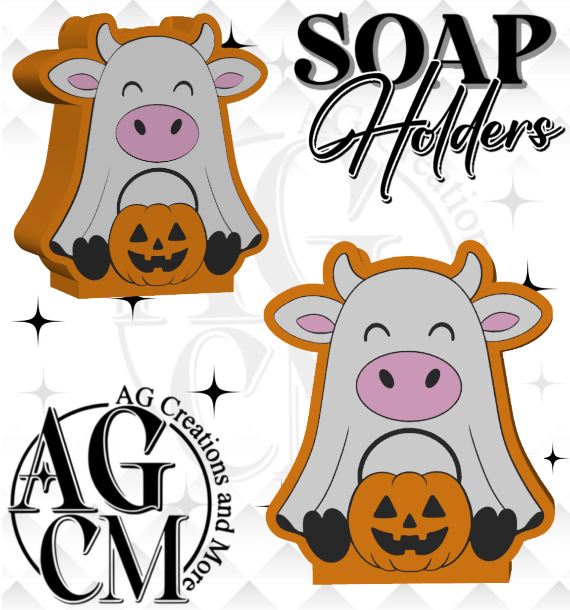 Ghost cow 3D Soap Holders (wholesale)