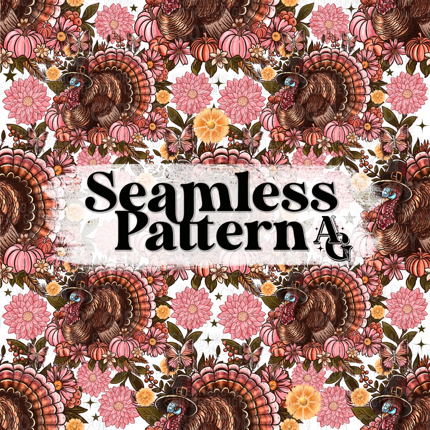 Floral Turkey Seamless