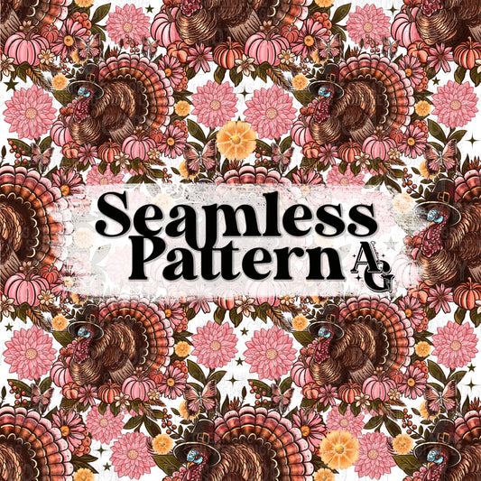 Floral Turkey Seamless