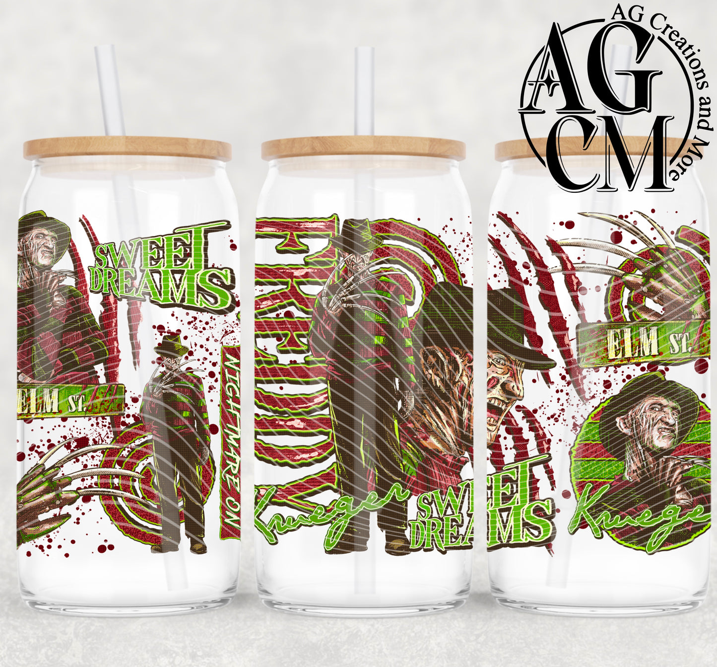 Nightmare on Elm 16oz libby wrap PNG