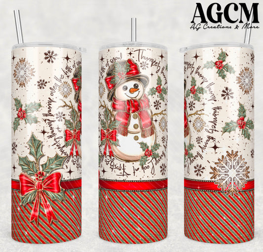 20oz Snowman Tumbler Digital Download PNG