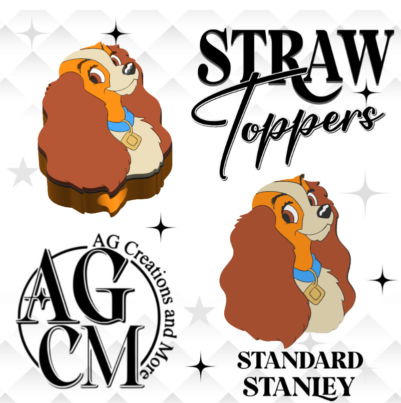 Lady 3D Straw Topper (wholesale)