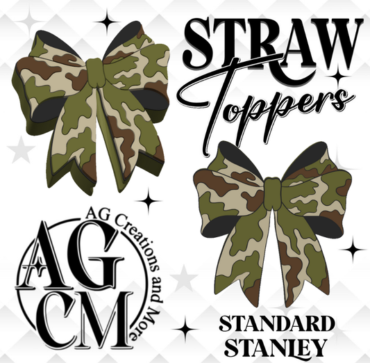 camouflage bow 3D Straw Topper 3MF File